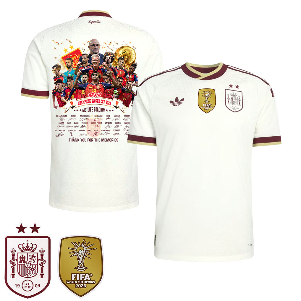 Spain 2026 Two-Star World Cup Thanks for the Memories Men's Away Jersey