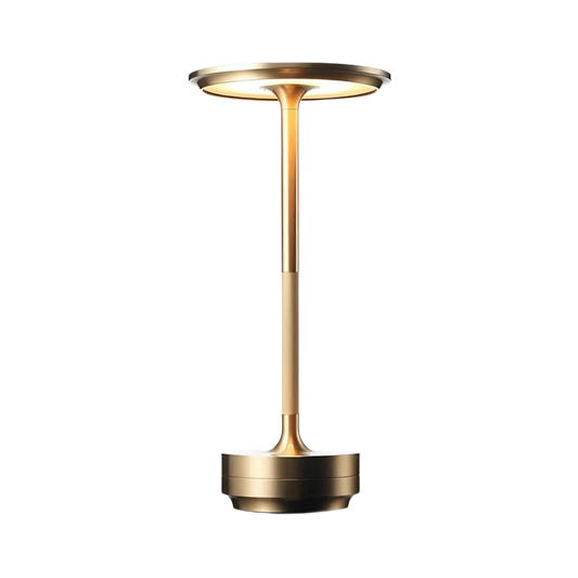 Modern Brass Cone LED Rechargeable Table Lamp 1-Light