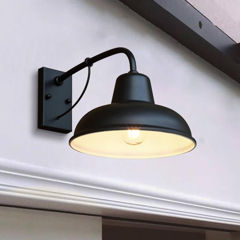 Applique da esterno vintage industriale impermeabile a 1 luce