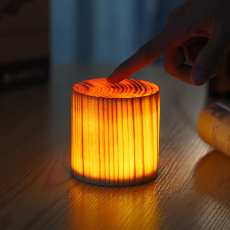Creative Wood LED Touch Night Table Lamp 1-Light