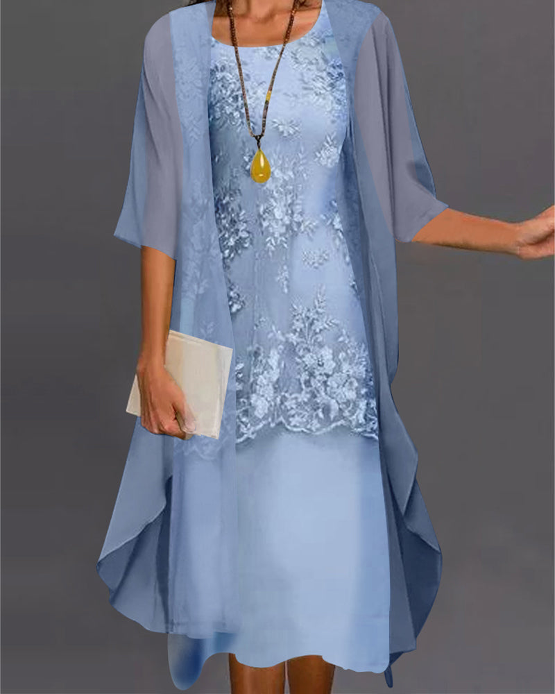 Puili | Refined Two-Piece Chiffon Dress
