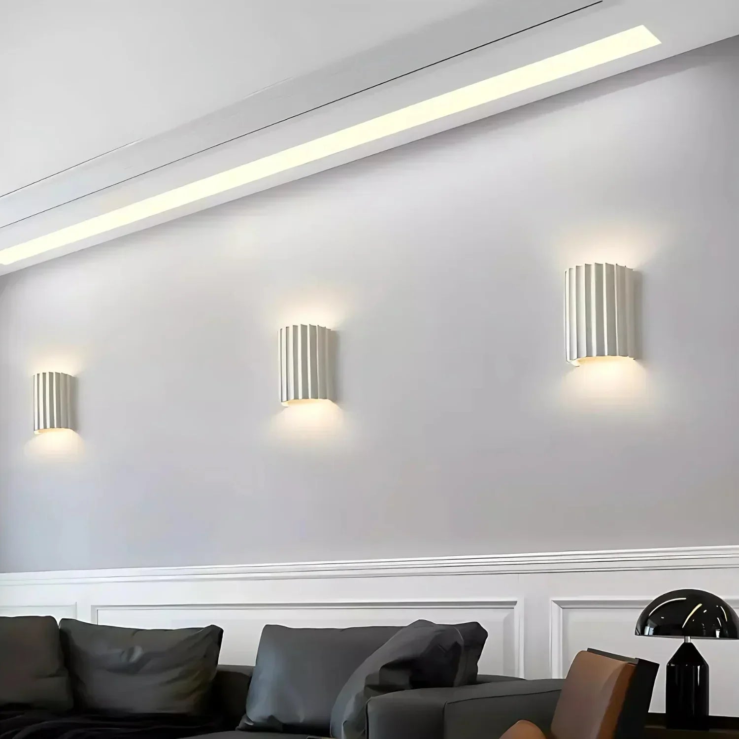 Nordic Resin Striped Wall Sconce LED 1-light