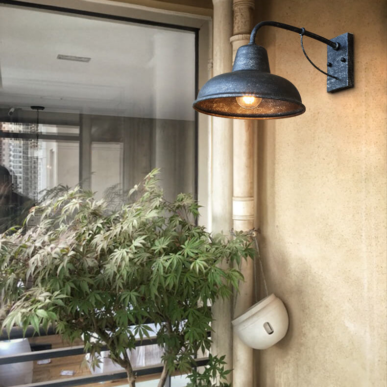 Applique da esterno vintage industriale impermeabile a 1 luce