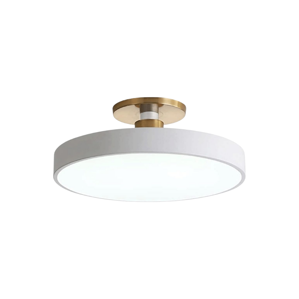 Modern Brass Round LED Ceiling Light 1-Light