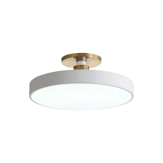 Modern Brass Round LED Ceiling Light 1-Light