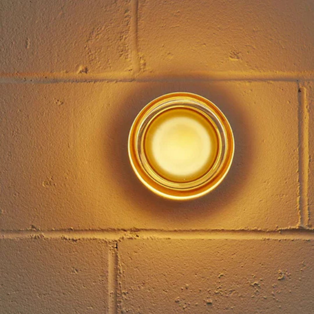 Applique da parete rotonda in vetro moderno LED 1 luce