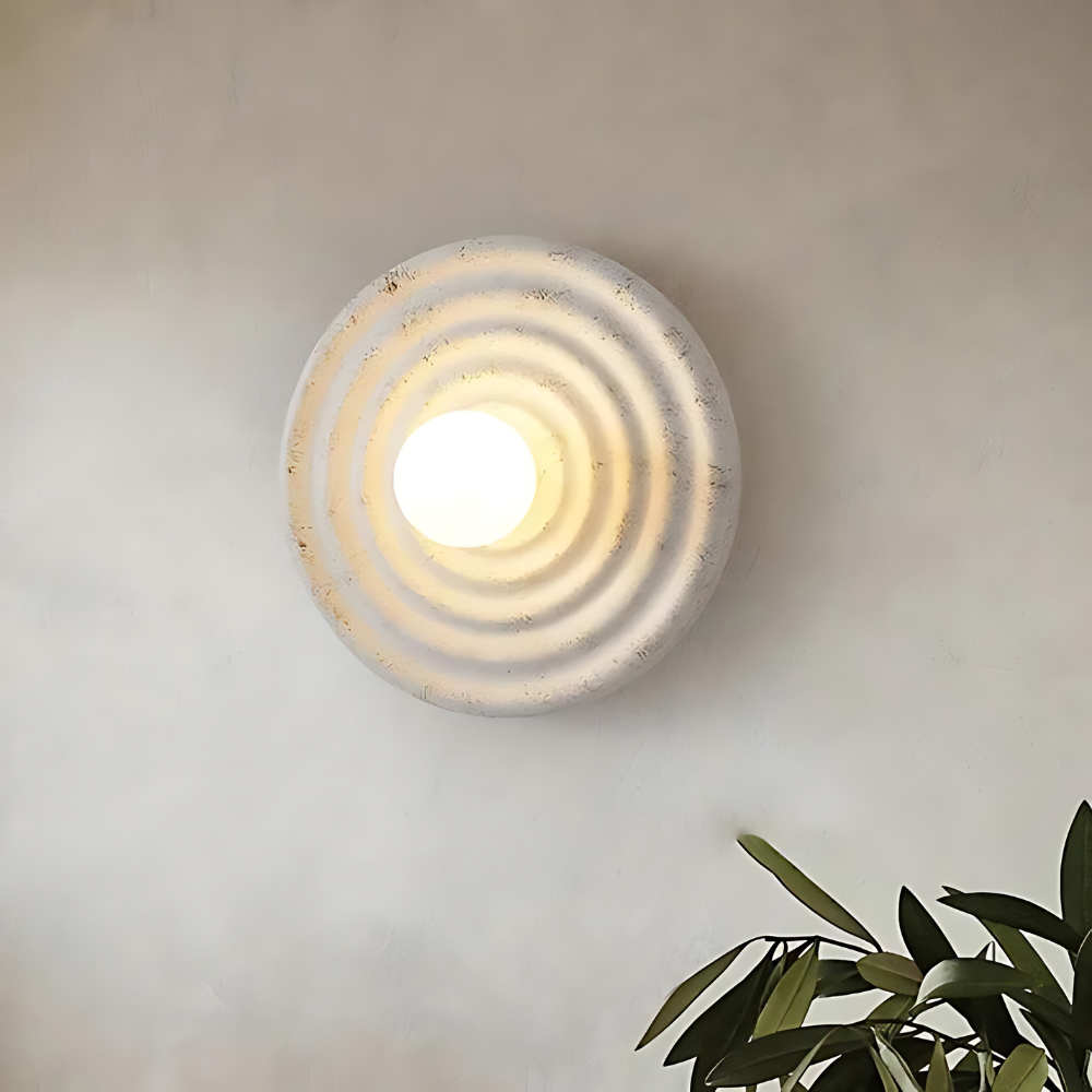 Modern Minimalist Resin Circular Wall Sconce G4 1-Light