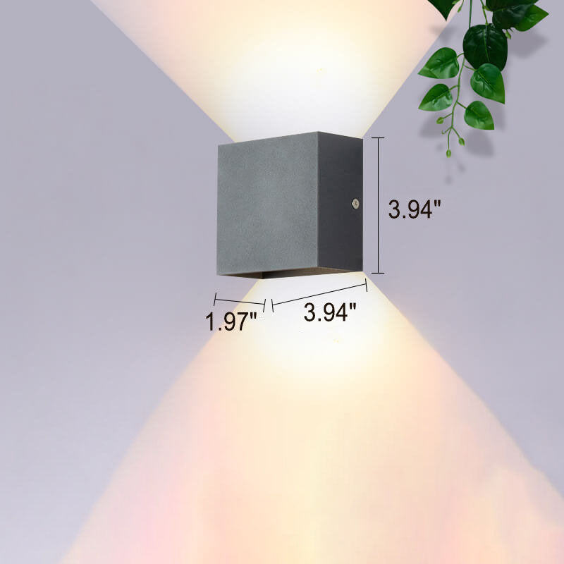 Applique da parete moderna quadrata con LED 1 luce