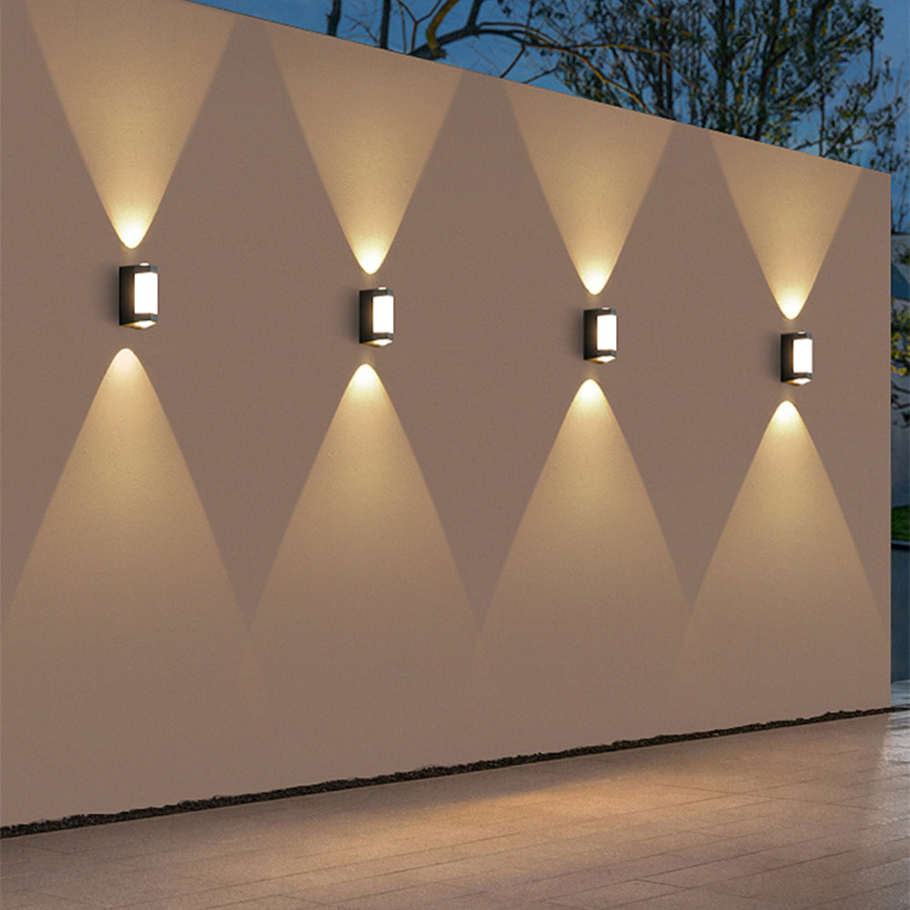 Lampada da parete nordica minimalista rettangolare in acrilico LED up-down
