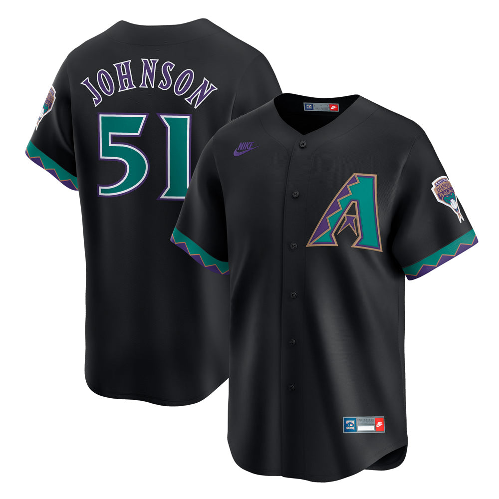 MLB Arizona Diamondbacks Randy Johnson Nike Cooperstown Limited Jersey - Black