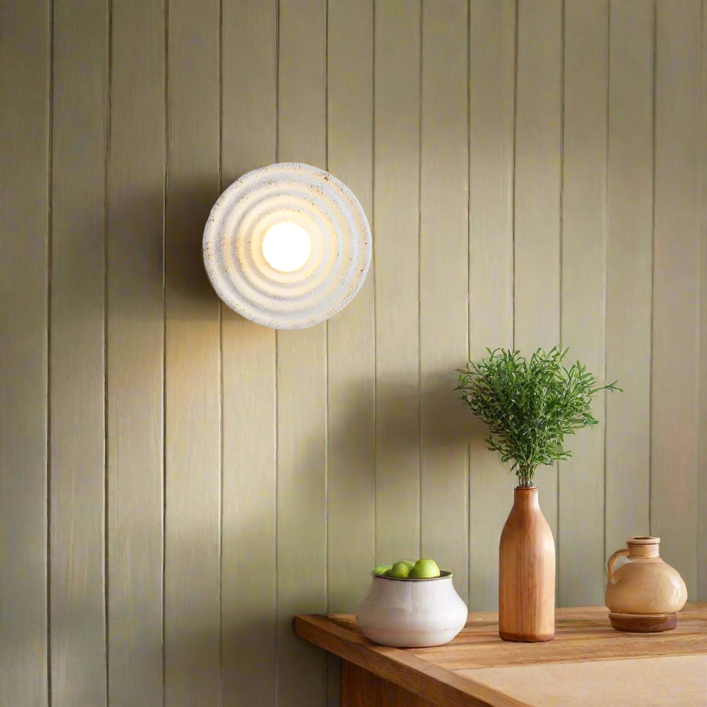 Applique da parete moderna minimalista circolare in resina G4 1 luce