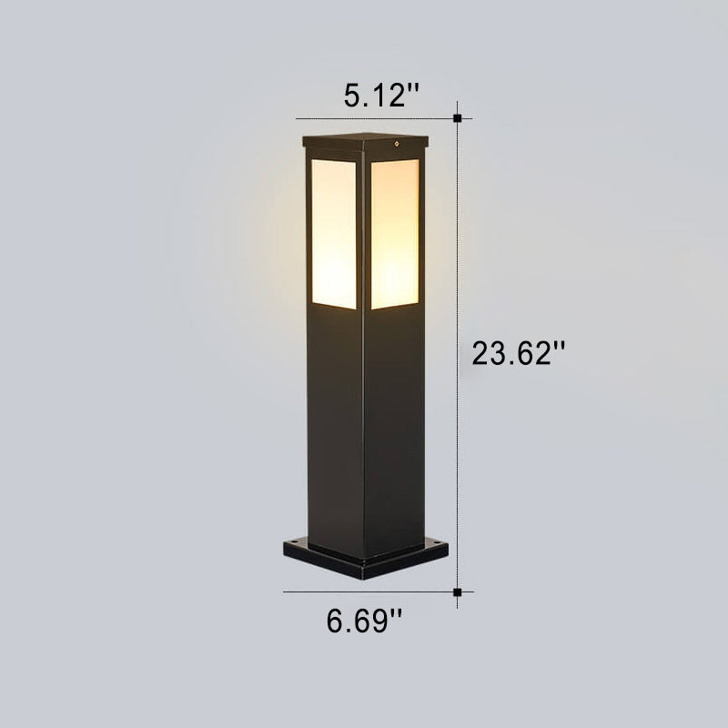 Lampada da percorso esterna solare moderna quadrata con LED 1 luce
