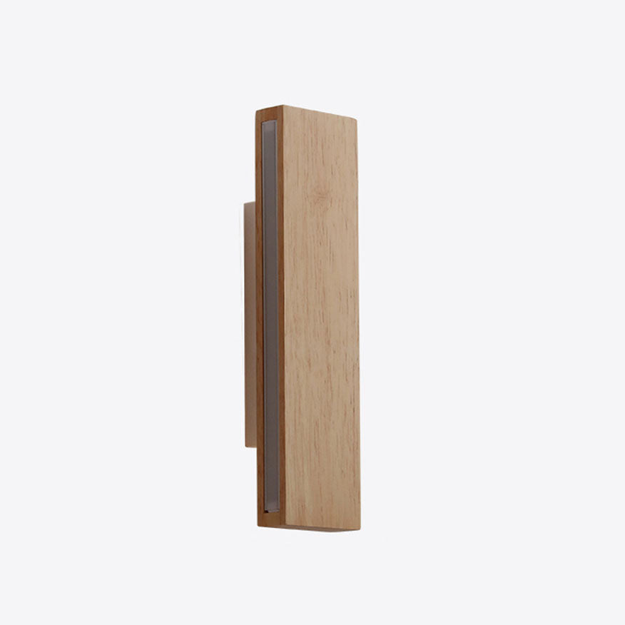 Applique da parete rettangolare in legno giapponese con LED