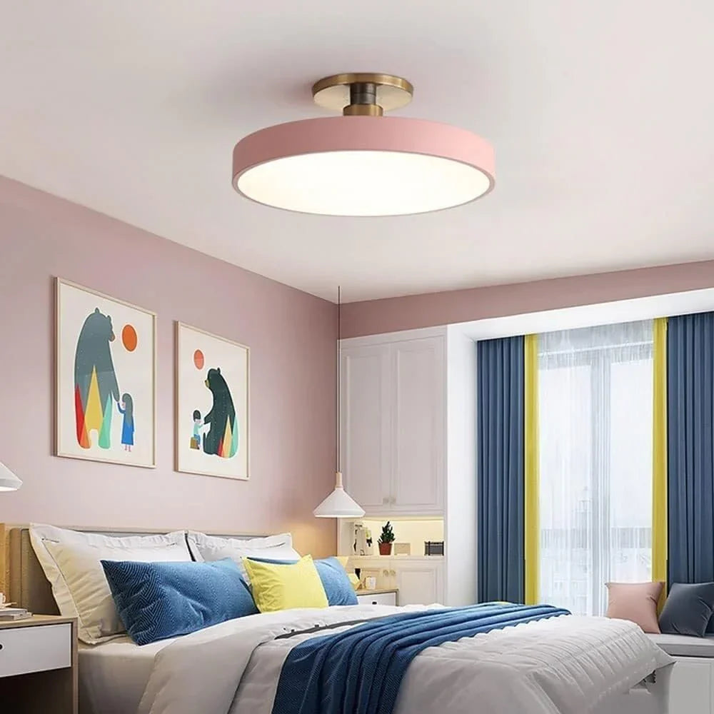 Modern Brass Round LED Ceiling Light 1-Light