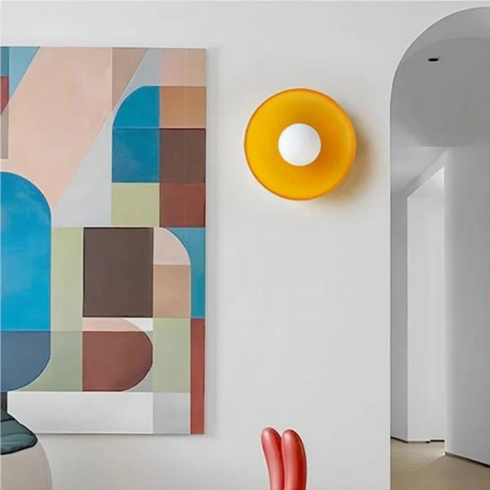 Modern Glass Disc Ceiling and Wall Light LED 1-Light