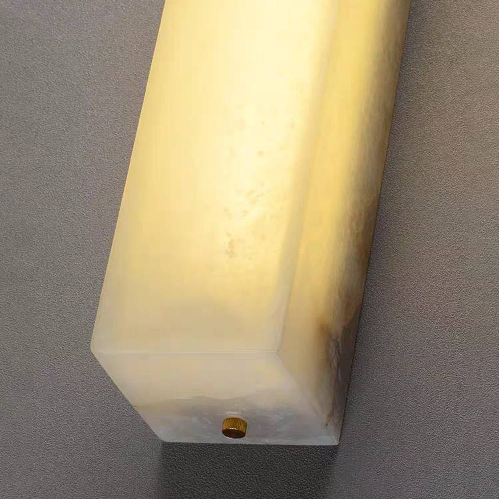 Lampada da parete moderna cilindrica in pietra di travertino per esterni LED 1 luce