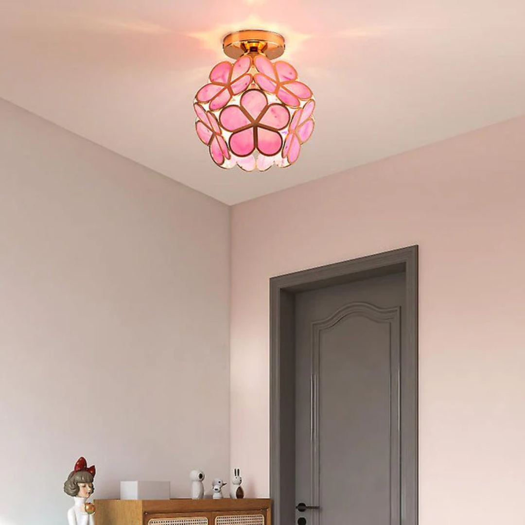 Vintage Floral Ceiling Light 1-Light