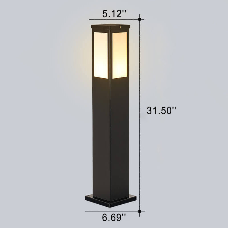 Lampada da percorso esterna solare moderna quadrata con LED 1 luce