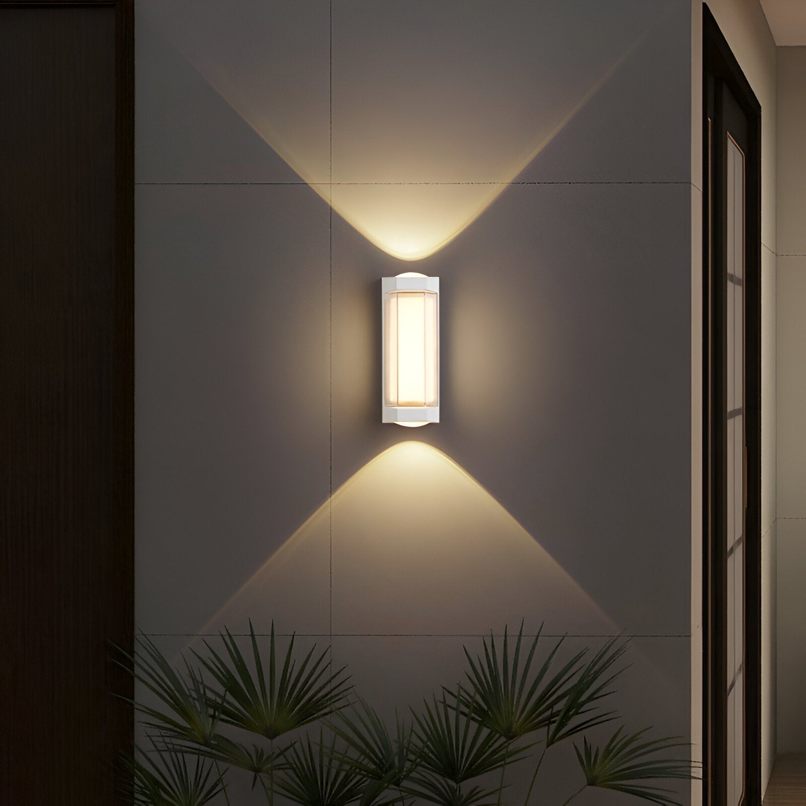 Lampada da parete nordica minimalista rettangolare in acrilico LED up-down
