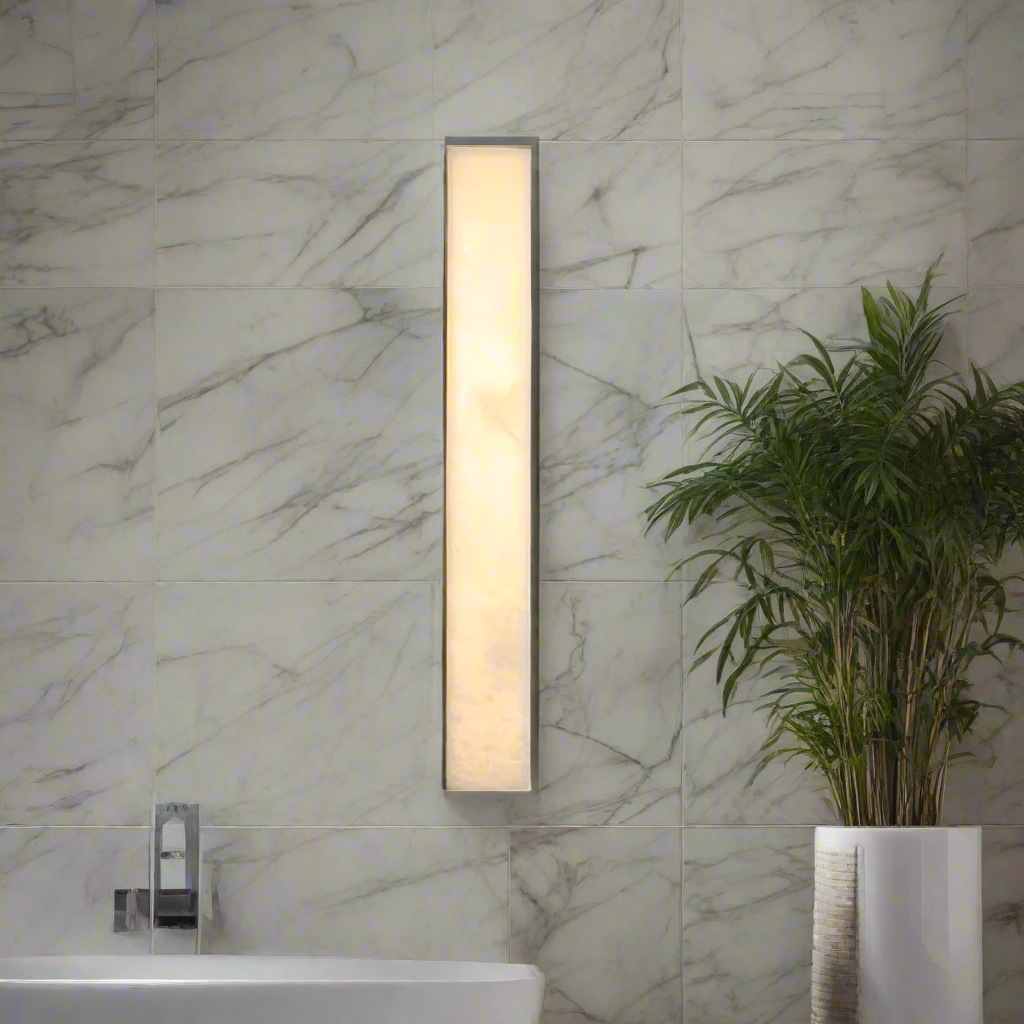 Lampada da parete moderna cilindrica in pietra di travertino per esterni LED 1 luce