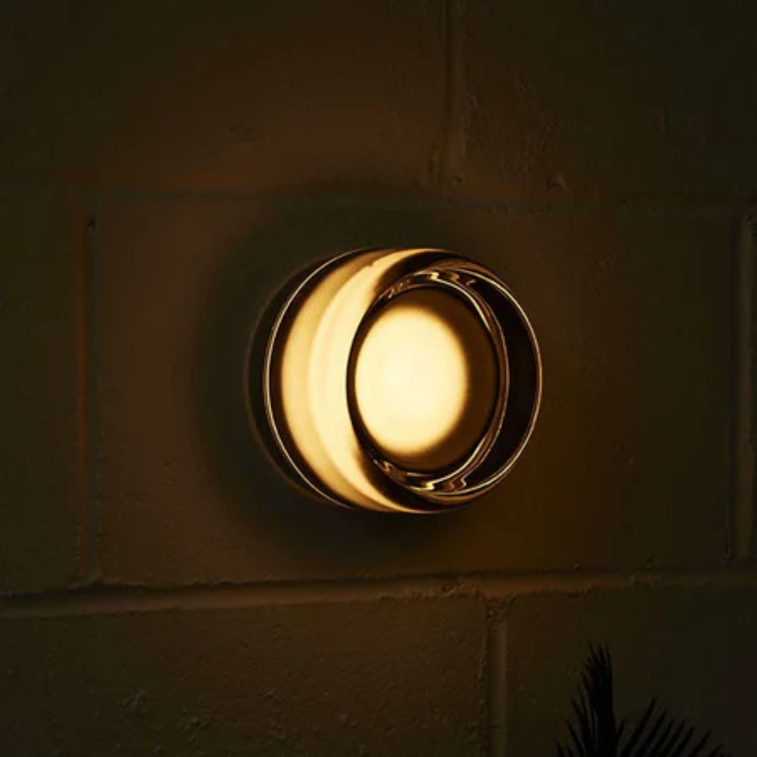 Applique da parete rotonda in vetro moderno LED 1 luce
