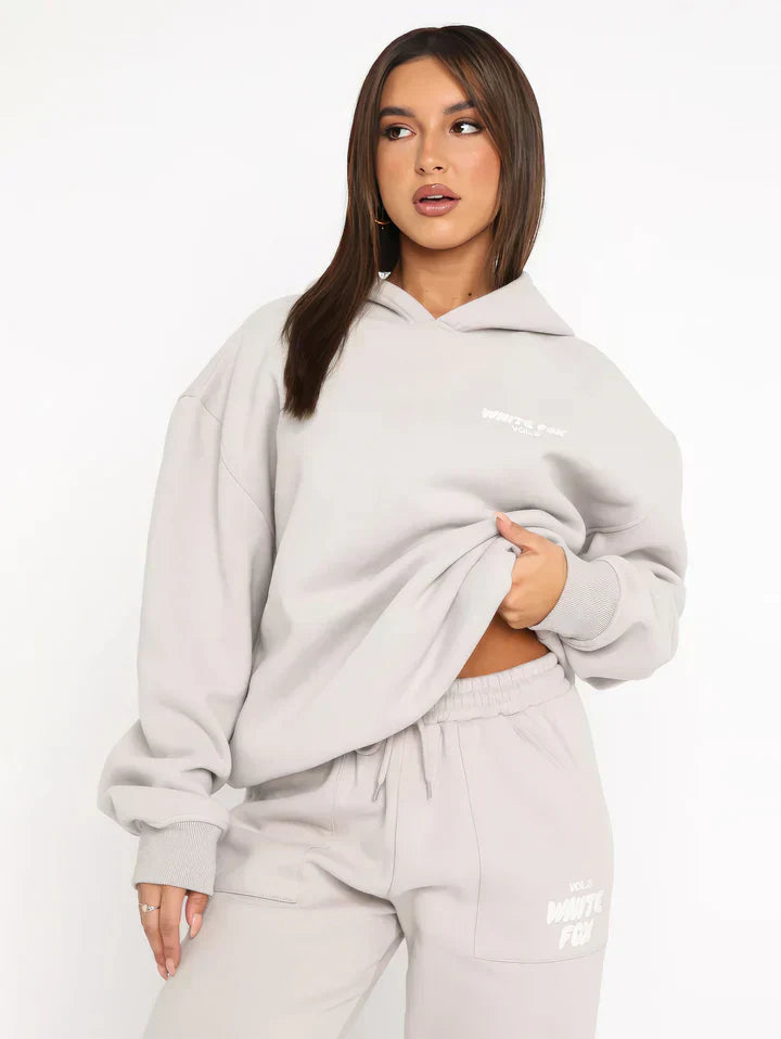 Women's Lounge Set | Pink Cotton Blend Hoodie and Joggers