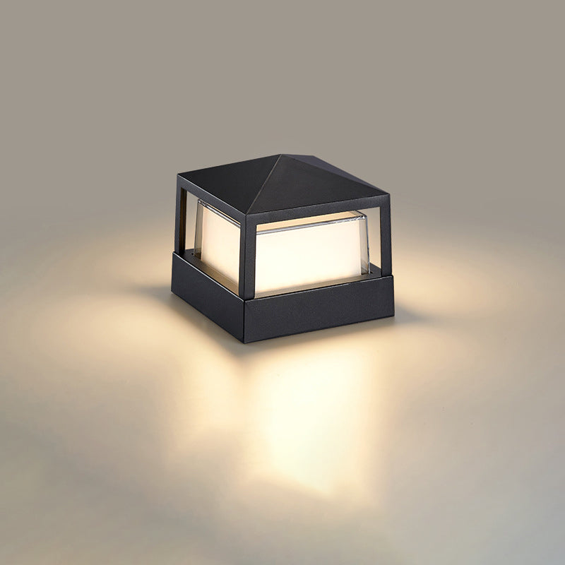Lampada da esterno moderna quadrata impermeabile con LED per paesaggio