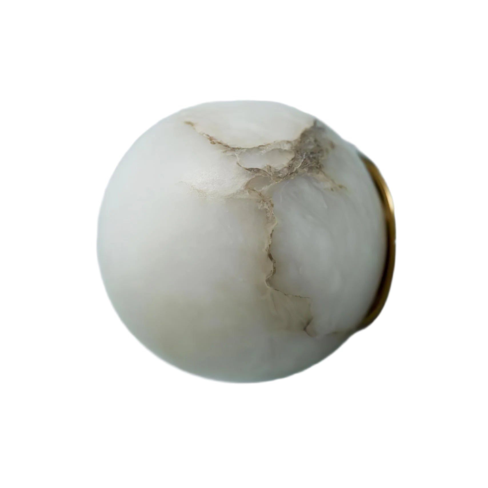 Applique da parete Japandi a sfera in marmo LED 1 luce
