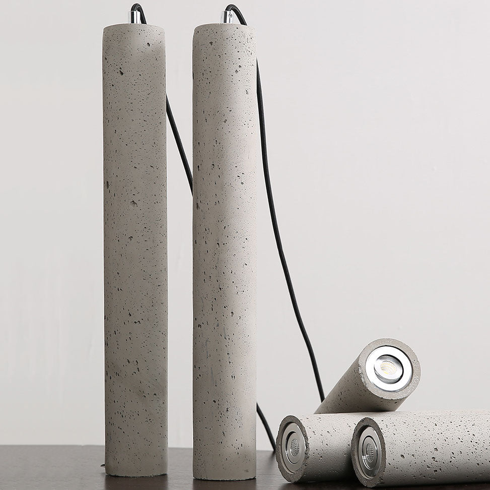 Industrial Cement Cylindrical Pendant 1-Light