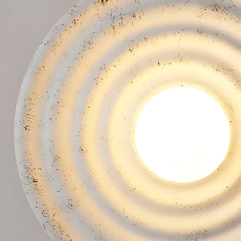 Applique da parete moderna minimalista circolare in resina G4 1 luce