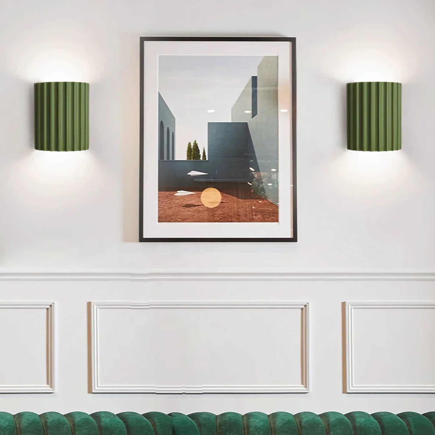 Nordic Resin Striped Wall Sconce LED 1-light