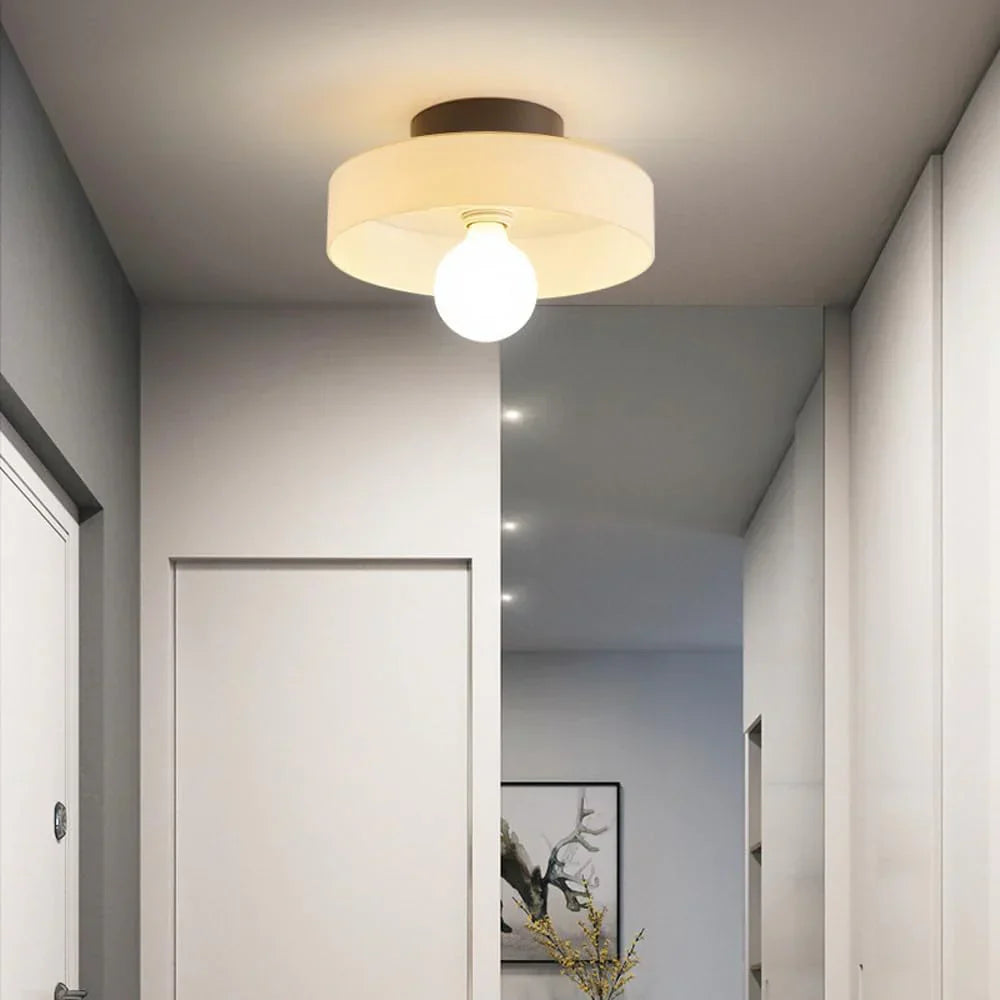 Modern Glass Disc Ceiling and Wall Light LED 1-Light