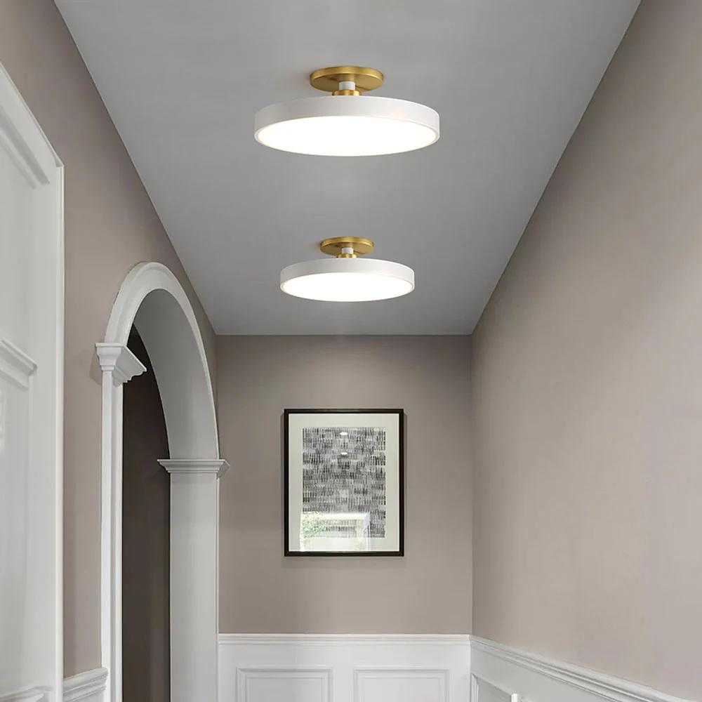Modern Brass Round LED Ceiling Light 1-Light