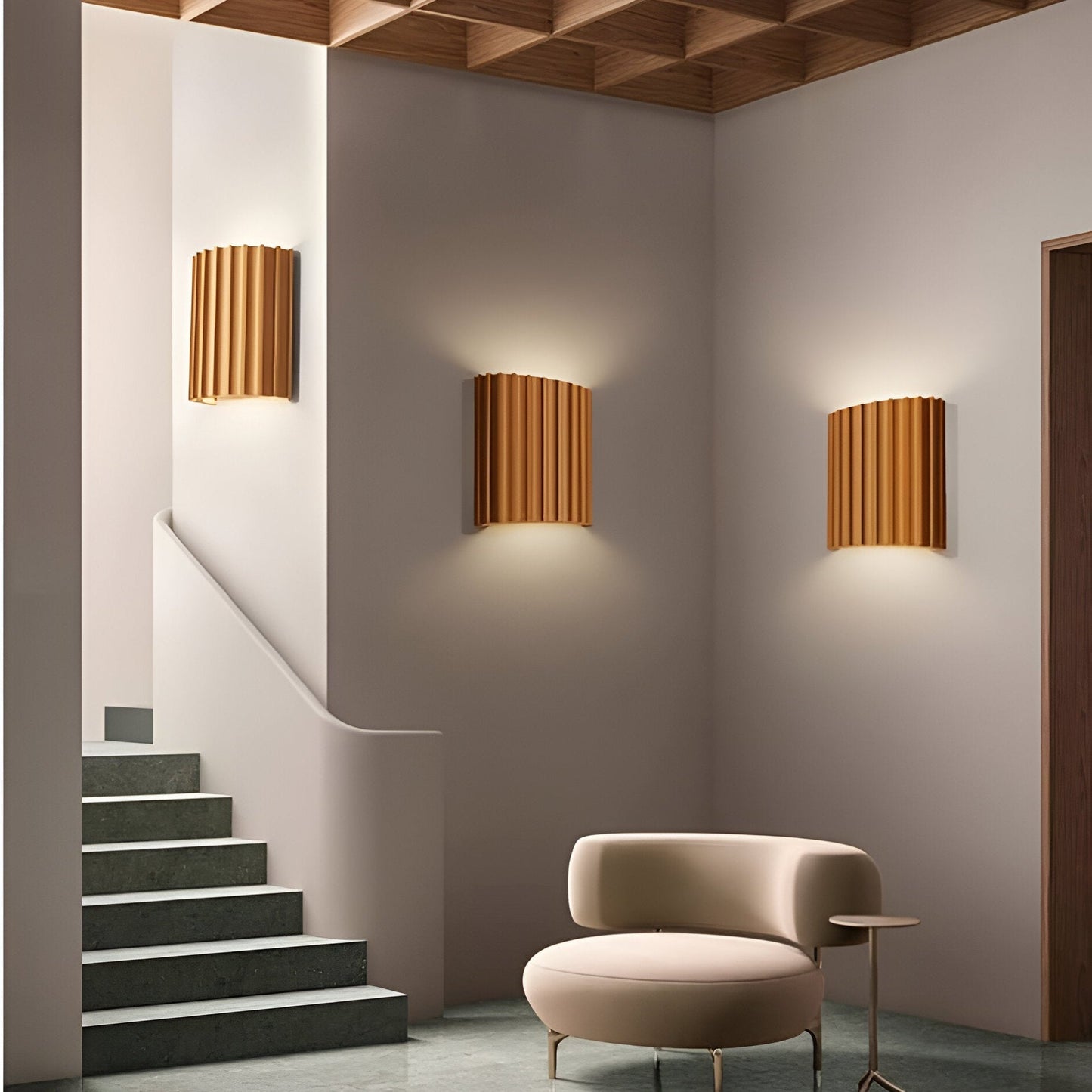 Nordic Resin Striped Wall Sconce LED 1-light