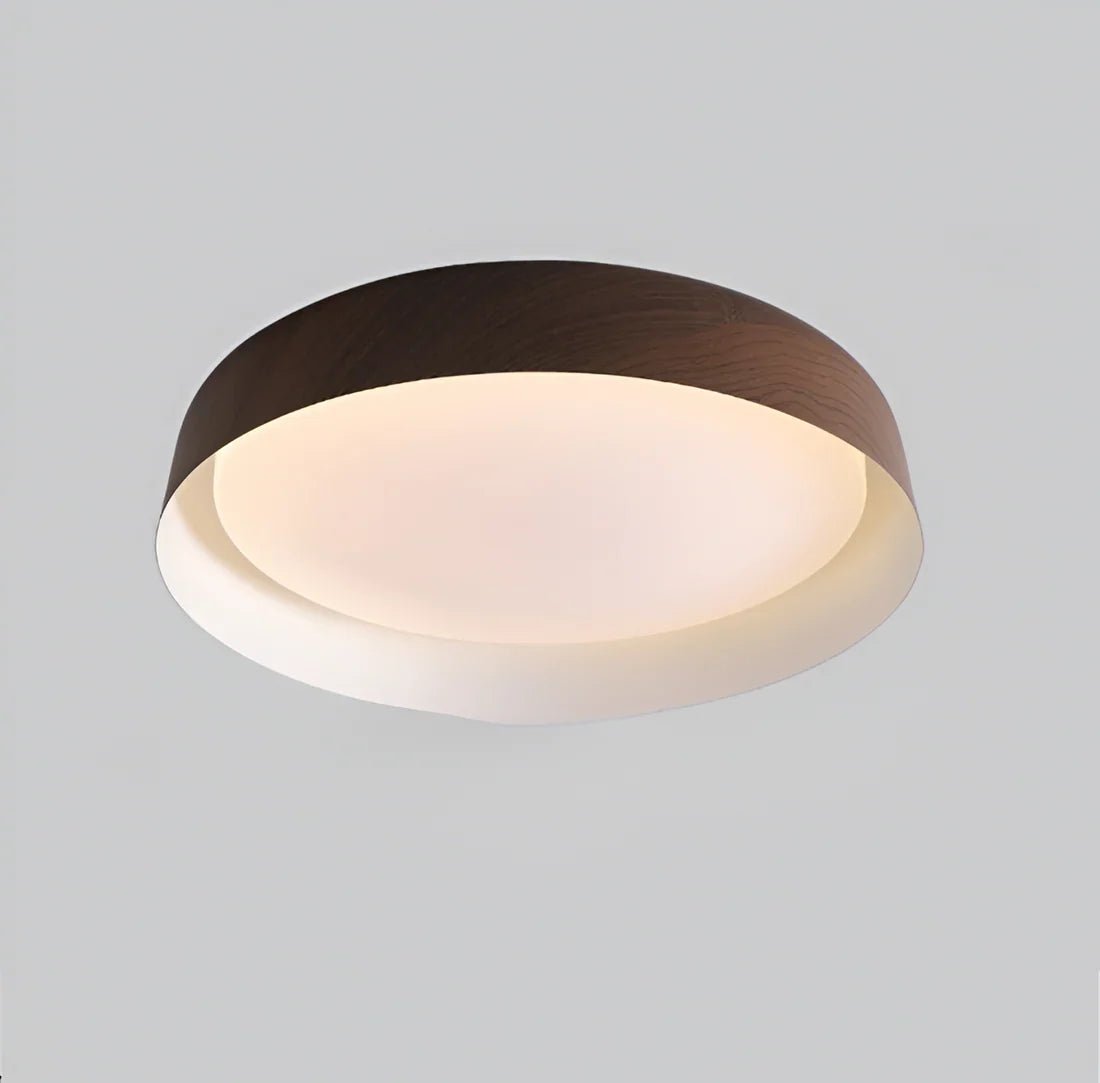 Wabi-Sabi Wood Grain Round Ceiling Light LED 1-Light