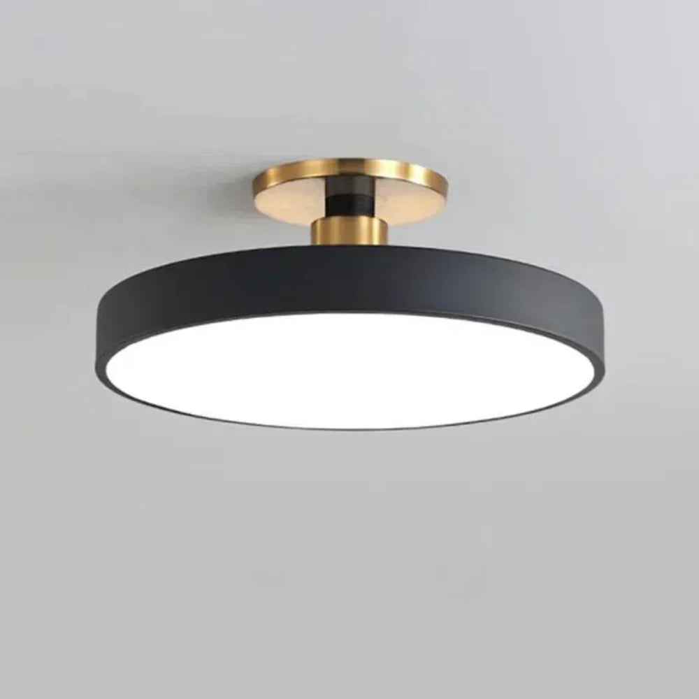 Modern Brass Round LED Ceiling Light 1-Light