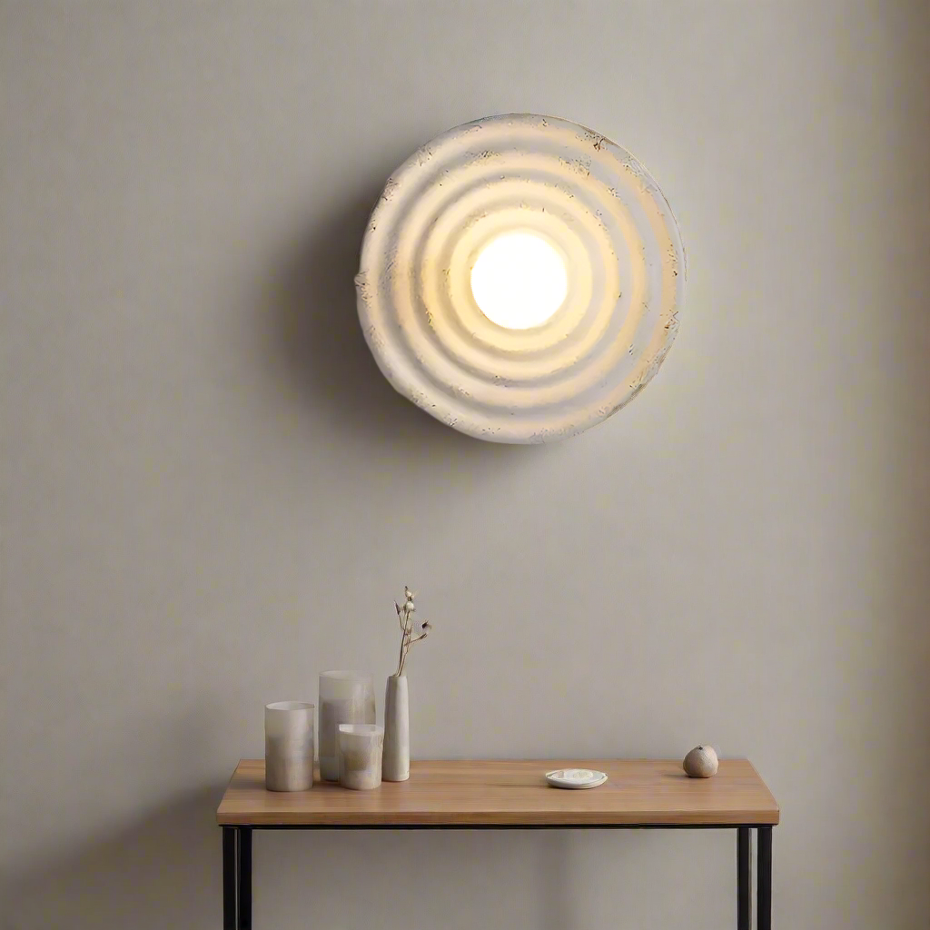 Applique da parete moderna minimalista circolare in resina G4 1 luce