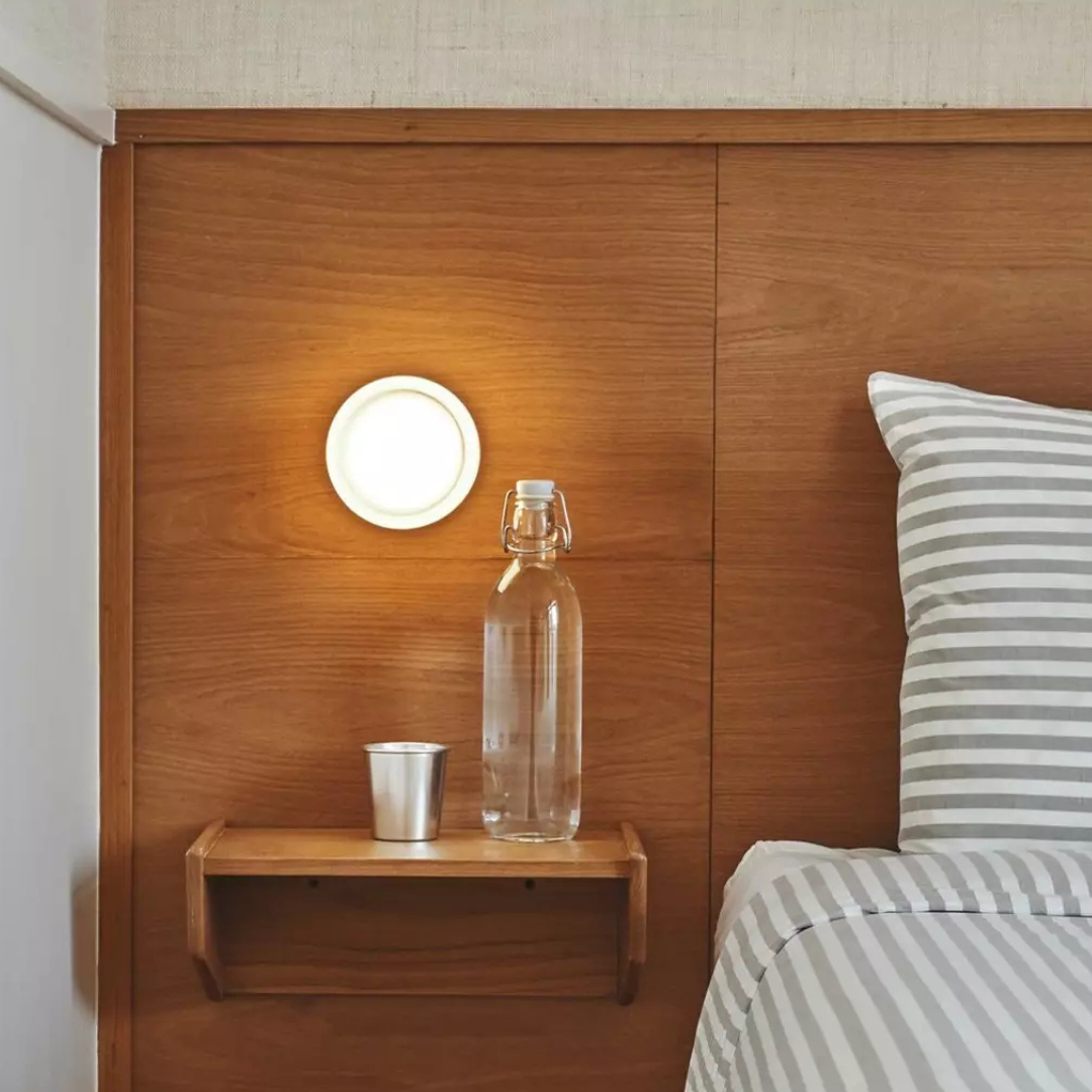 Applique da parete rotonda in vetro moderno LED 1 luce