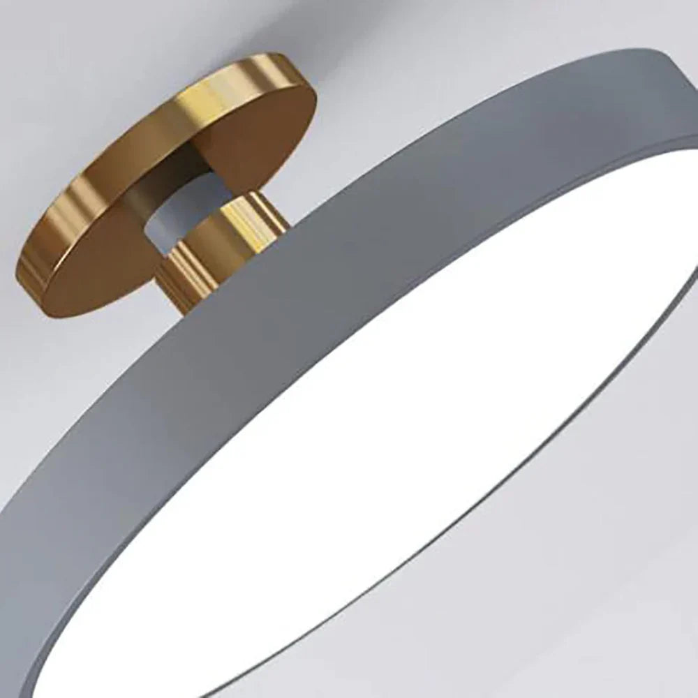 Modern Brass Round LED Ceiling Light 1-Light