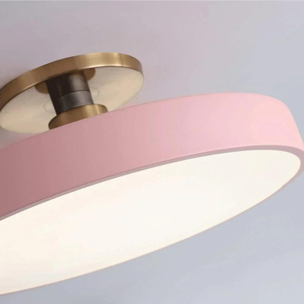 Modern Brass Round LED Ceiling Light 1-Light