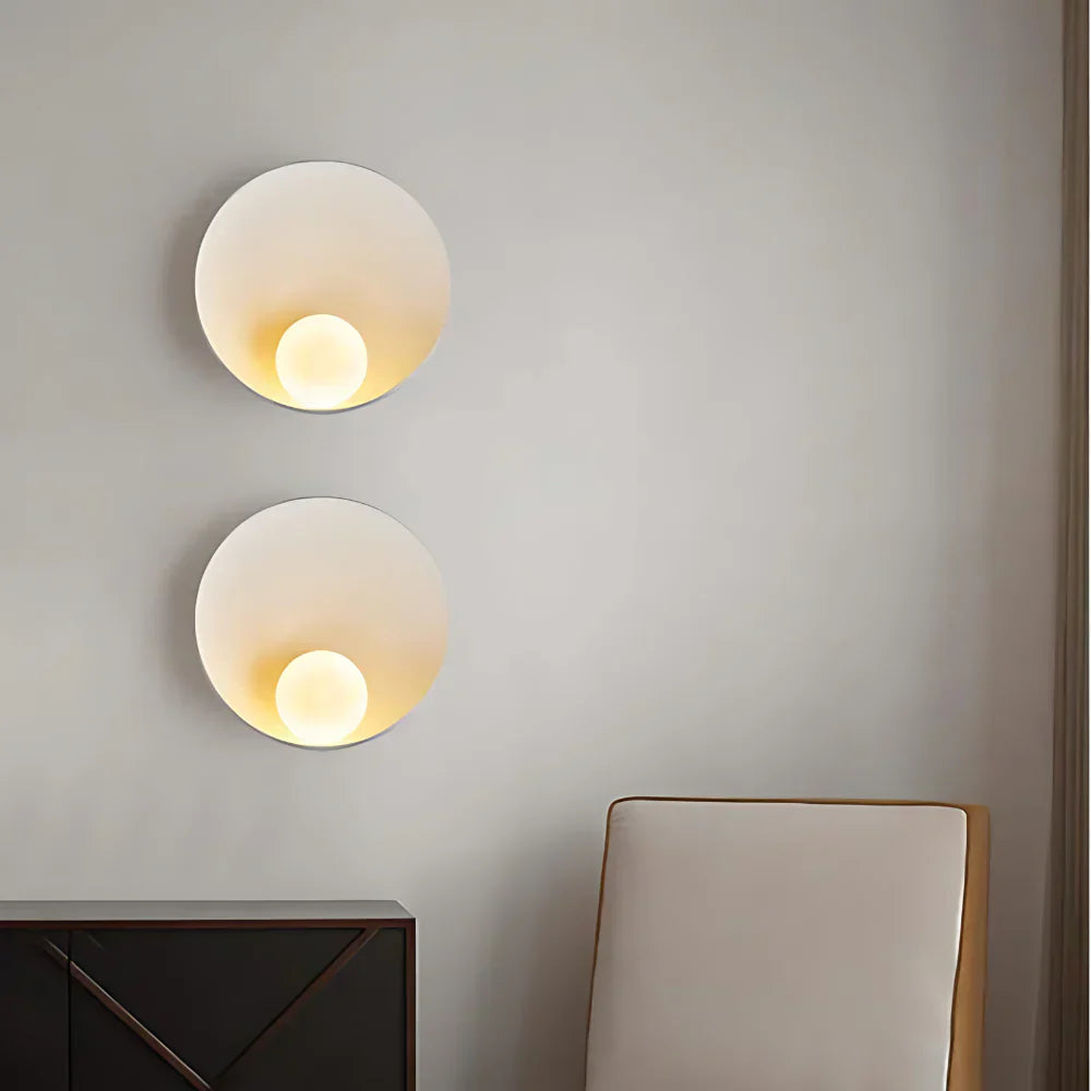 Modern Japandi Resin Bowl Wall Sconce G9 1-Light