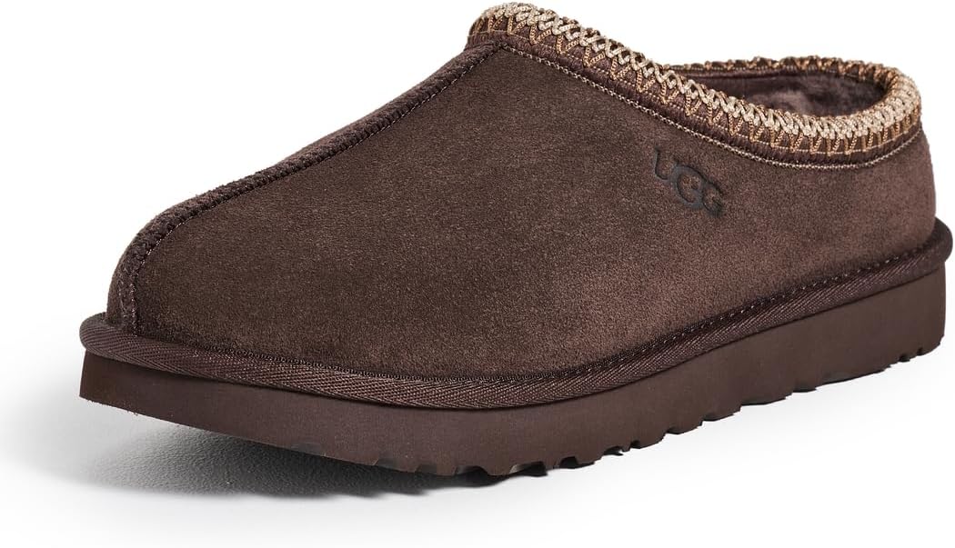 UGG Tasman II | Women's Suede Slipper | Sheepskin Insole | Shearling Lining | Braid Collar