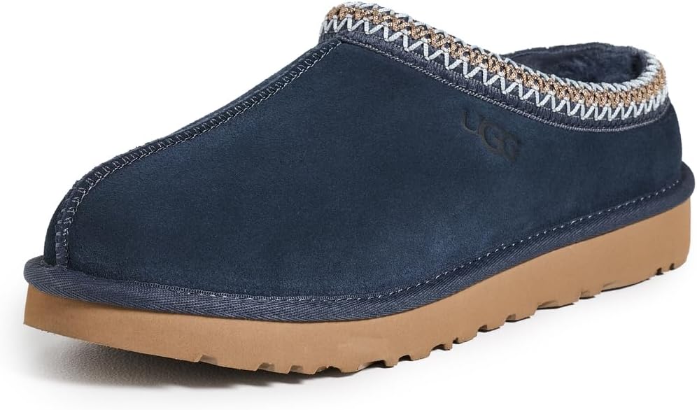 UGG Tasman II | Women's Suede Slipper | Sheepskin Insole | Shearling Lining | Braid Collar