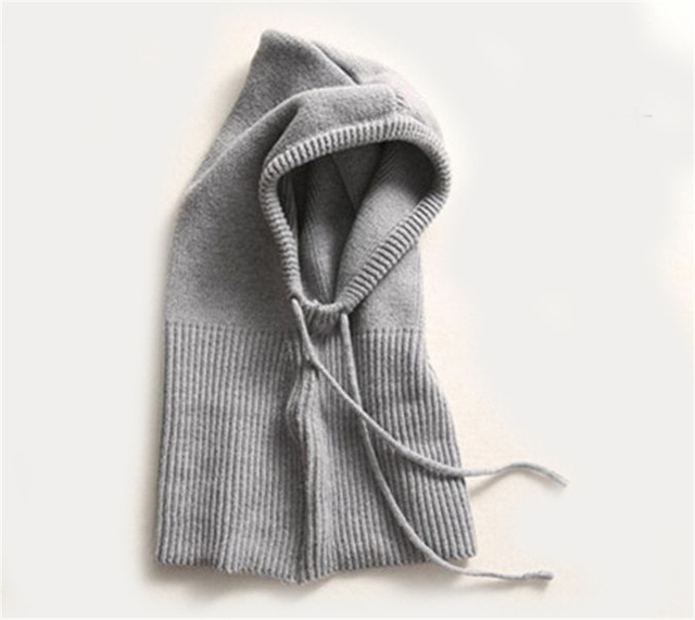 Puili | Winter Knit Beanie | Hooded Balaclava Style | Reinforced Wool-Blend Thermal Insulation | Adjustable Drawstring Fit | Wind-Resistant High-Volume Headwear
