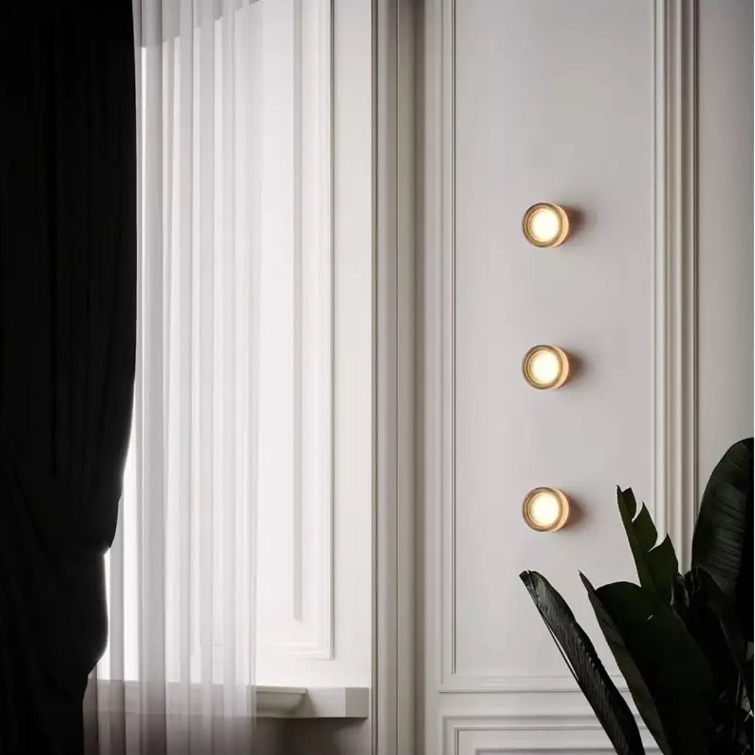 Applique da parete rotonda in vetro moderno LED 1 luce