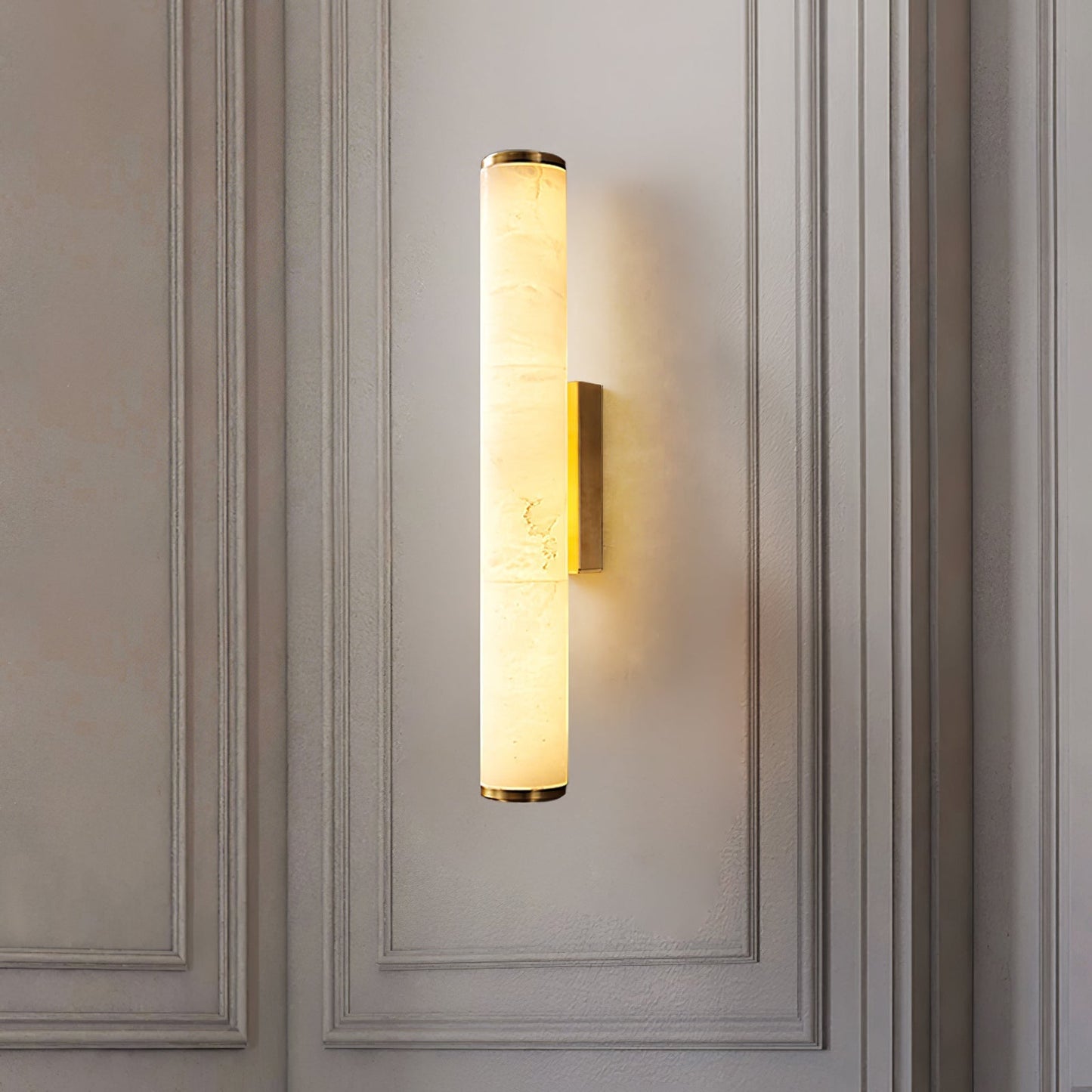 Modern Minimalist Spanish Marble Copper Wall Sconce LED 1-Light