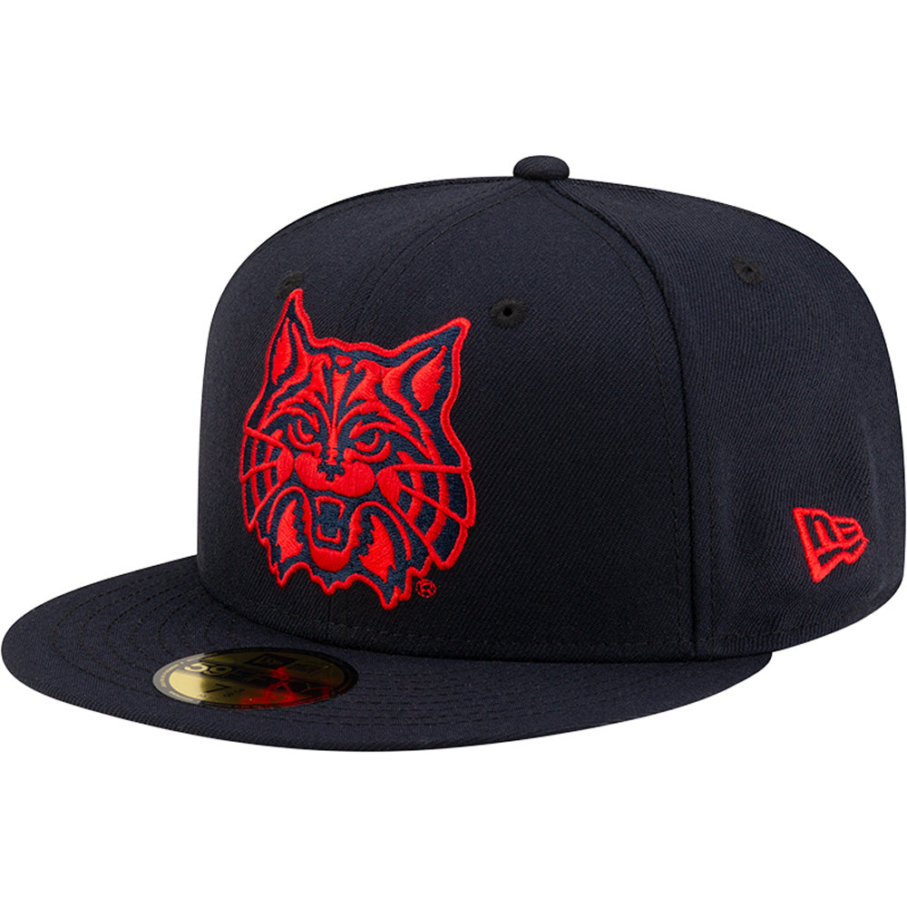 NCAA Arizona Wildcats New Era Red Out Mascot 59FIFTY Fitted Hat - Navy