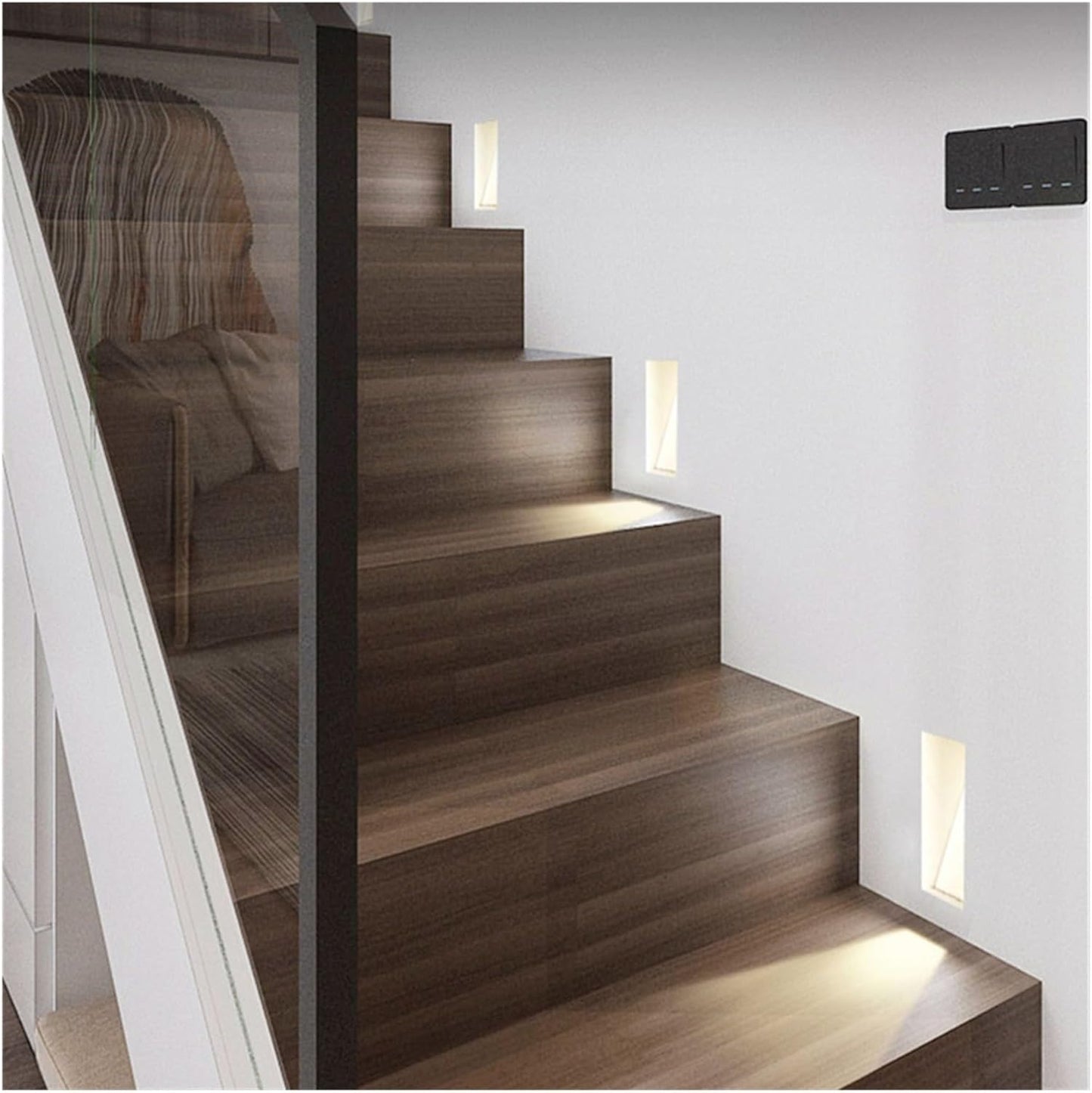 Nordic Frameless Stainless-Steel Stair LED Wall 1-Light with Sensor