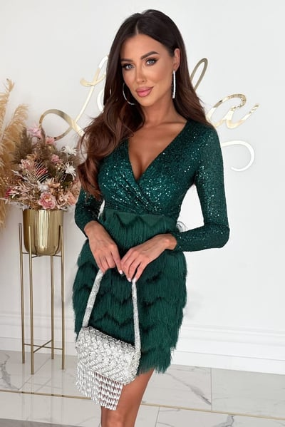 Puili | Sequin Fringe Dress