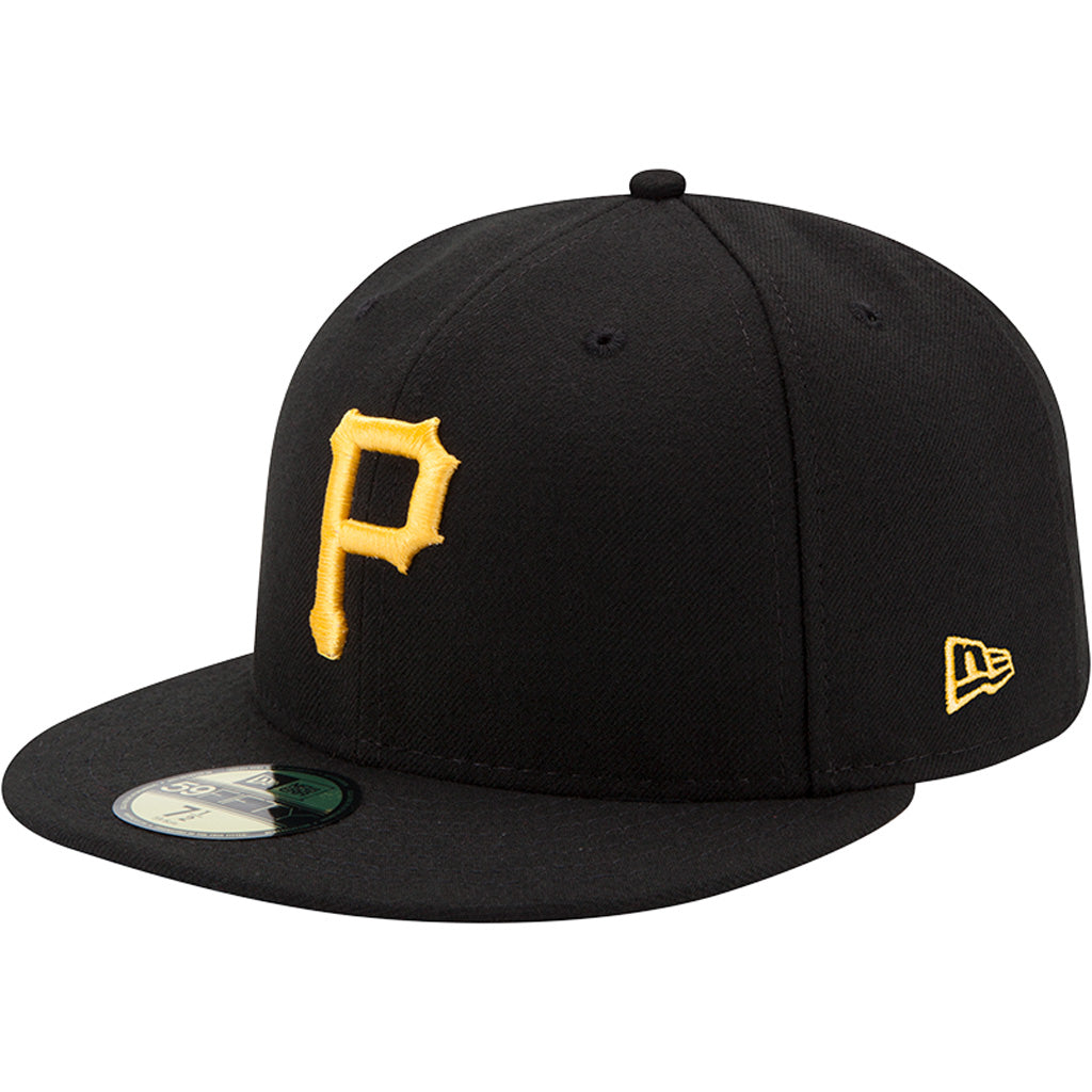 Cappello New Era 59FIFTY Fitted della collezione autentica da casa per giovani MLB Pittsburgh Pirates - Nero
